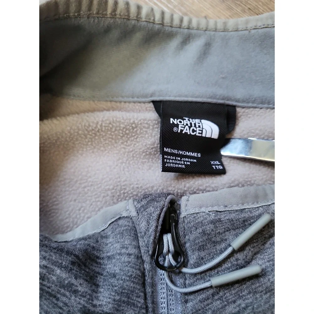The North Face Jacket Mens XXL Gray Full Zip Fleece Lined‎ Mock Neck Grey